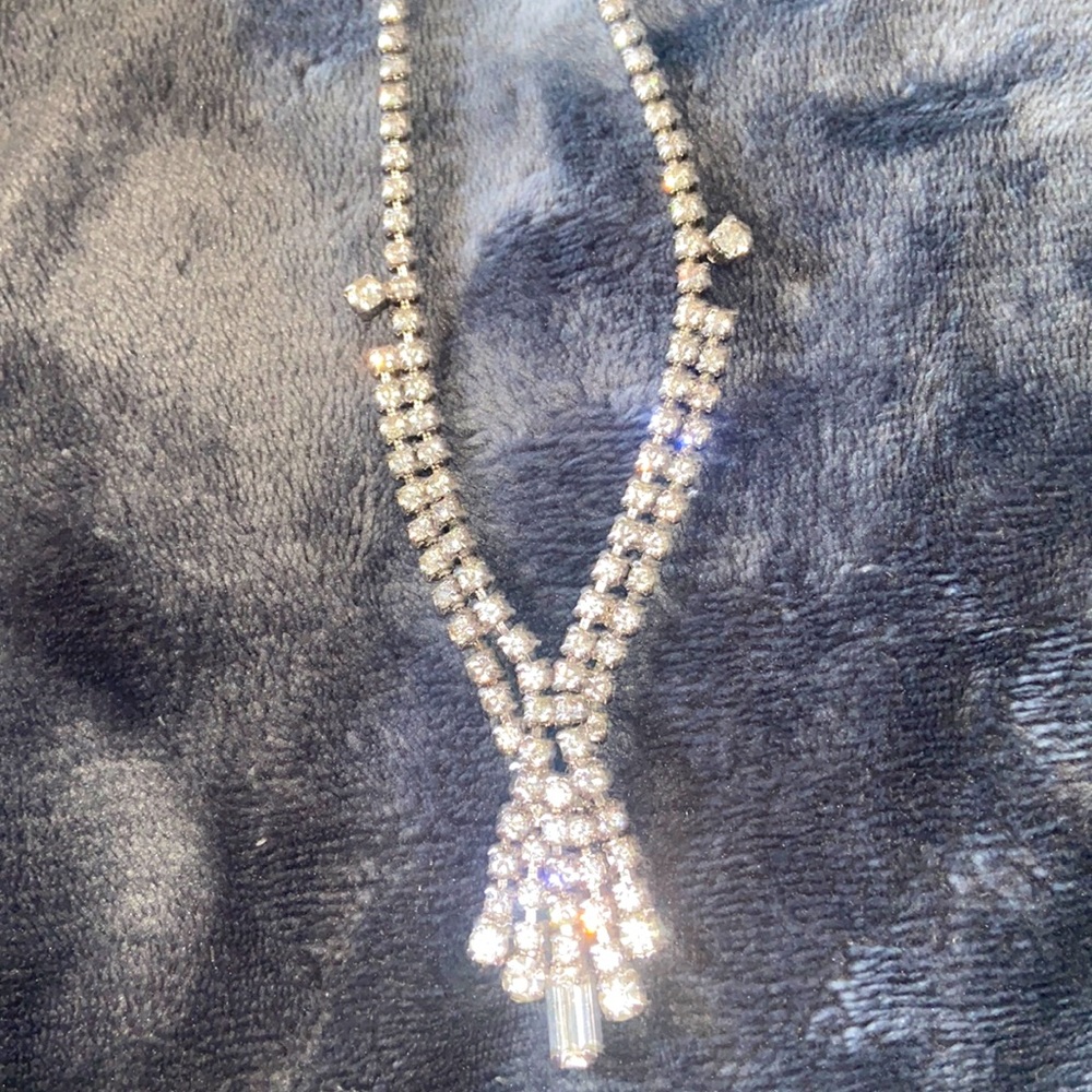 Vintage rhinestone choker necklace